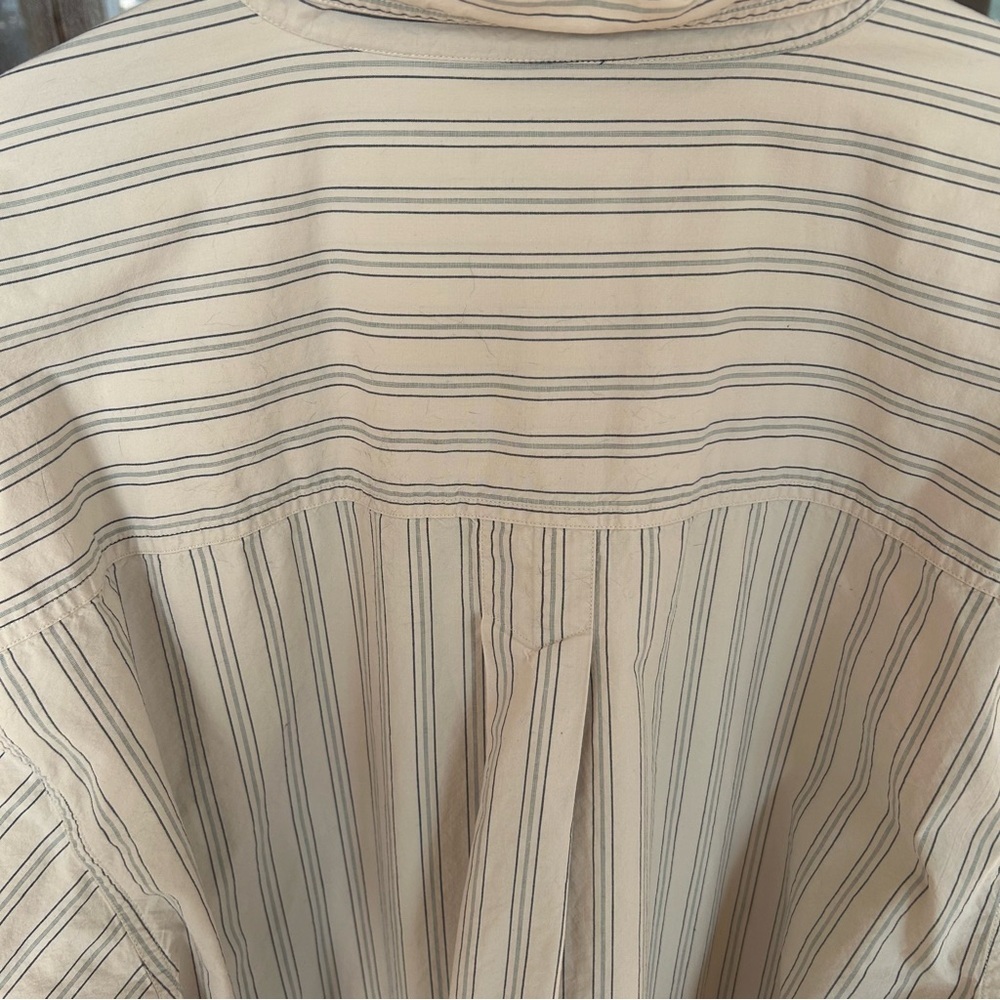 Vintage 70-80’s Eddie Bauer Cambric Cloth Striped Shirt Size XL - Picture 3 of 9